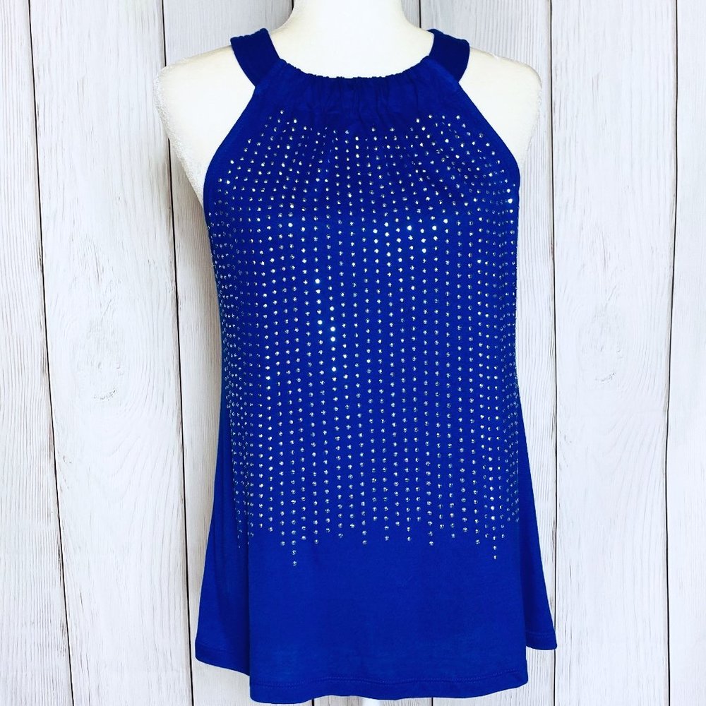 INC International Concepts Blue Sleeveless Blouse